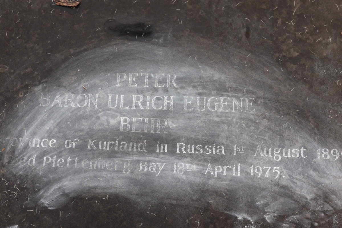 BEHR Peter Baron Ulrich Eugene 189?-1975