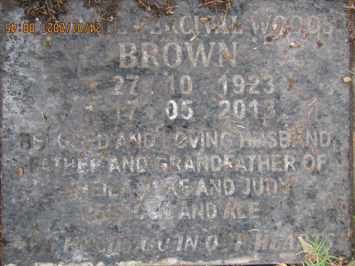 BROWN Randall Percival Woods 1923-2013