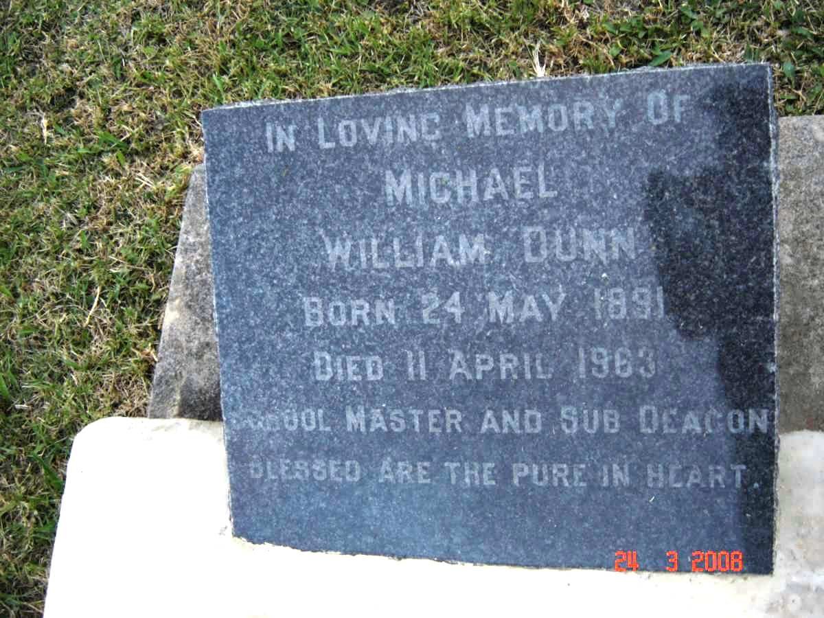 DUNN Michael William 1891-1963