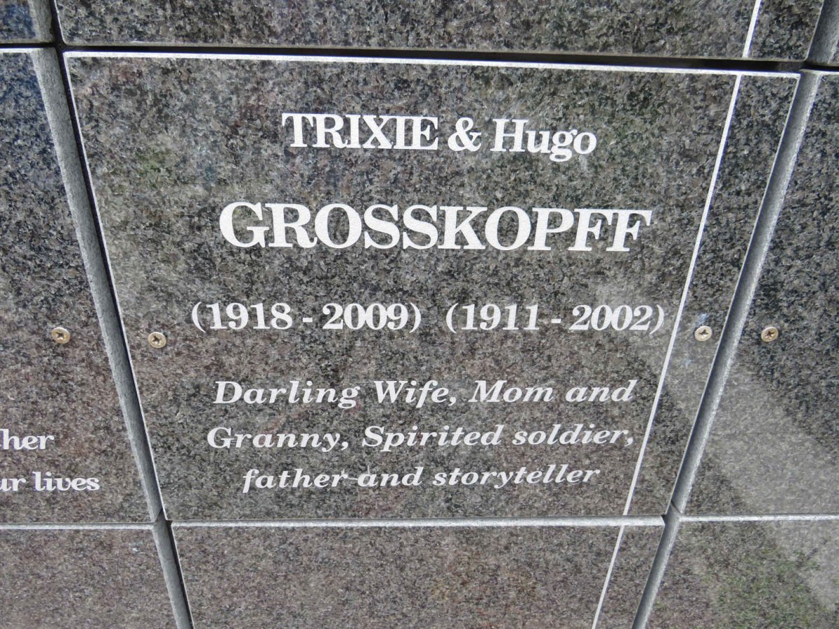 GROSSKOPFF Hugo 1911-2002 & Trixie 1918-2009