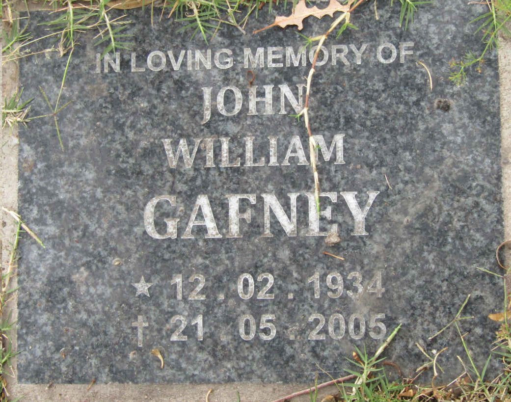 GAFNEY John William 1934-2005