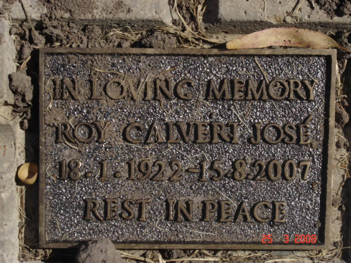 JOSÉ Roy Calvert 1922-2007
