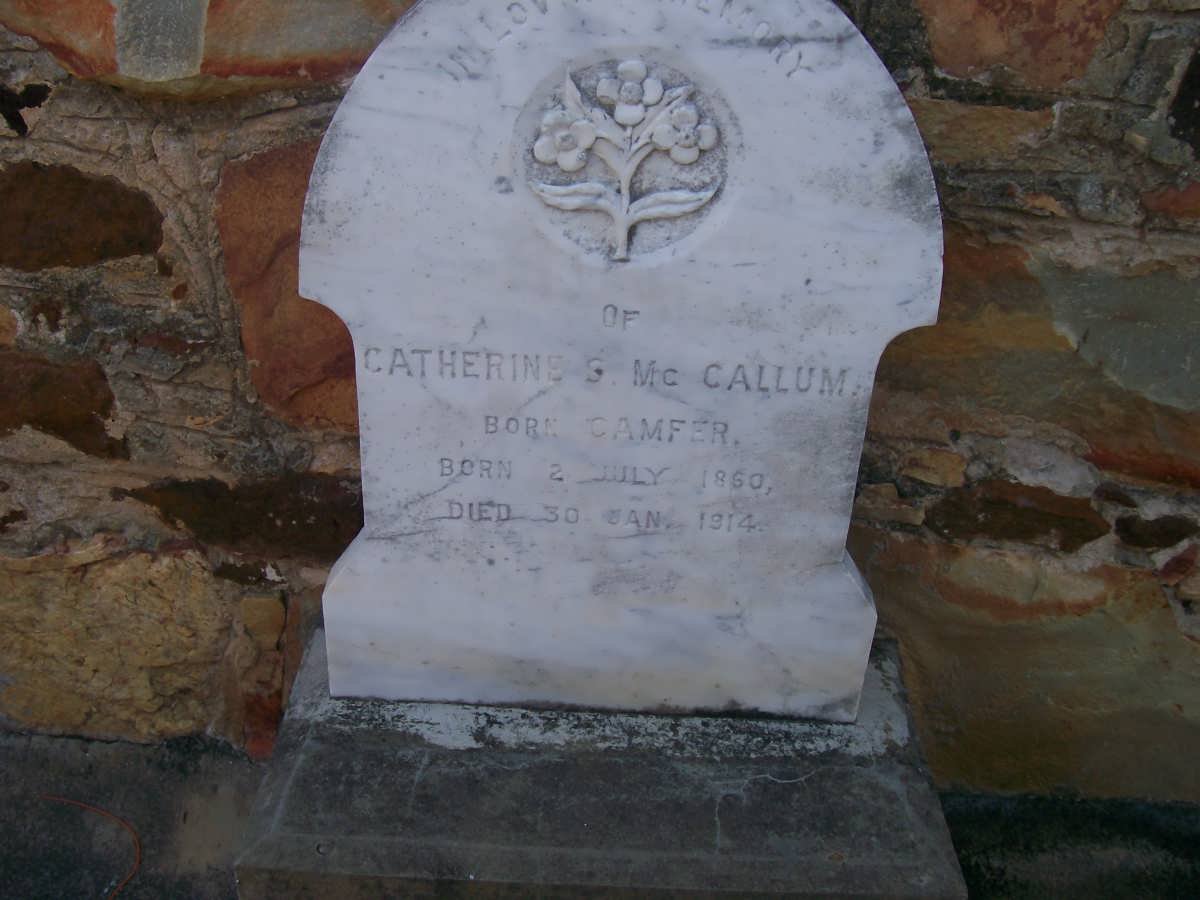 McCALLUM Catherine S. nee CAMFER 1860-1914
