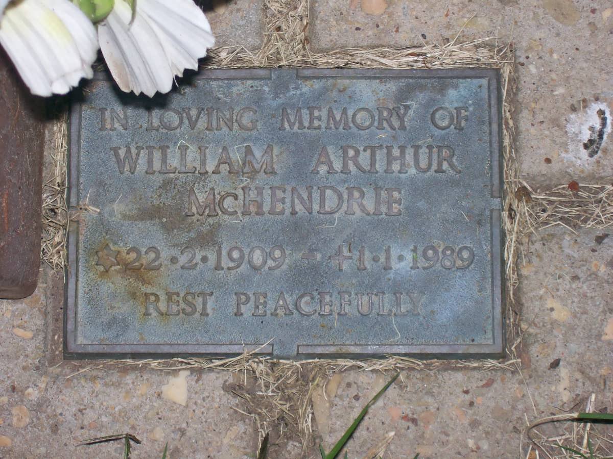 McHENDRIE William Arthur 1909-1989