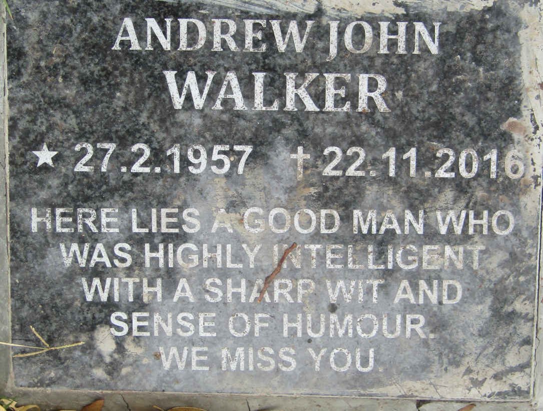 WALKER Andrew John 1957-2016