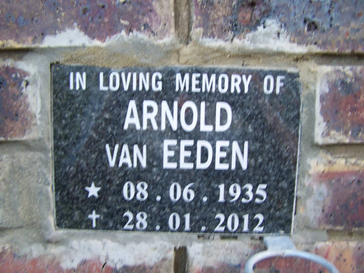 EEDEN Arnold, van 1935-2012