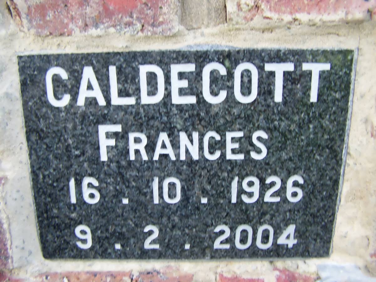 CALDECOTT Frances 1926-2004