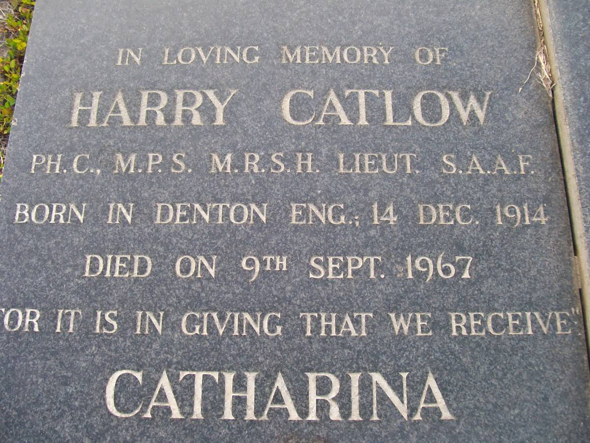 CATLOW Harry 1914-1967