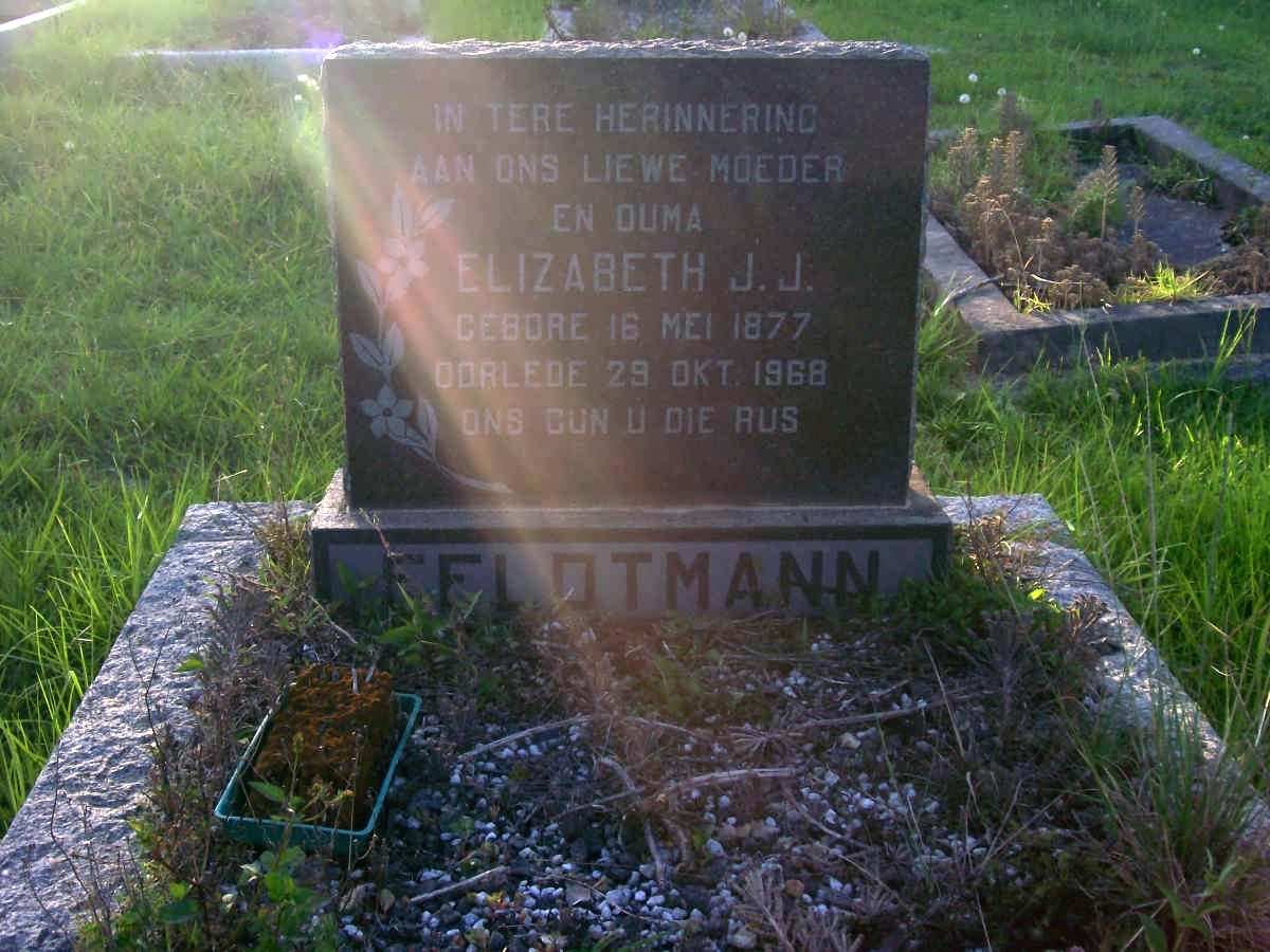 FFLOTMANN Elizabeth J.J. 1877-1968