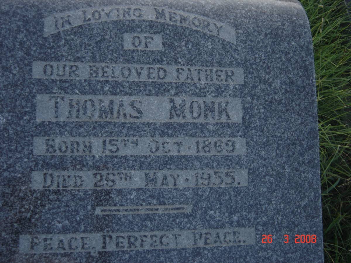 MONK Thomas 1869-1955