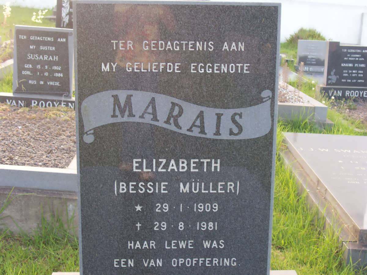 MARAIS Elizabeth nee MÜLLER 1909-1981