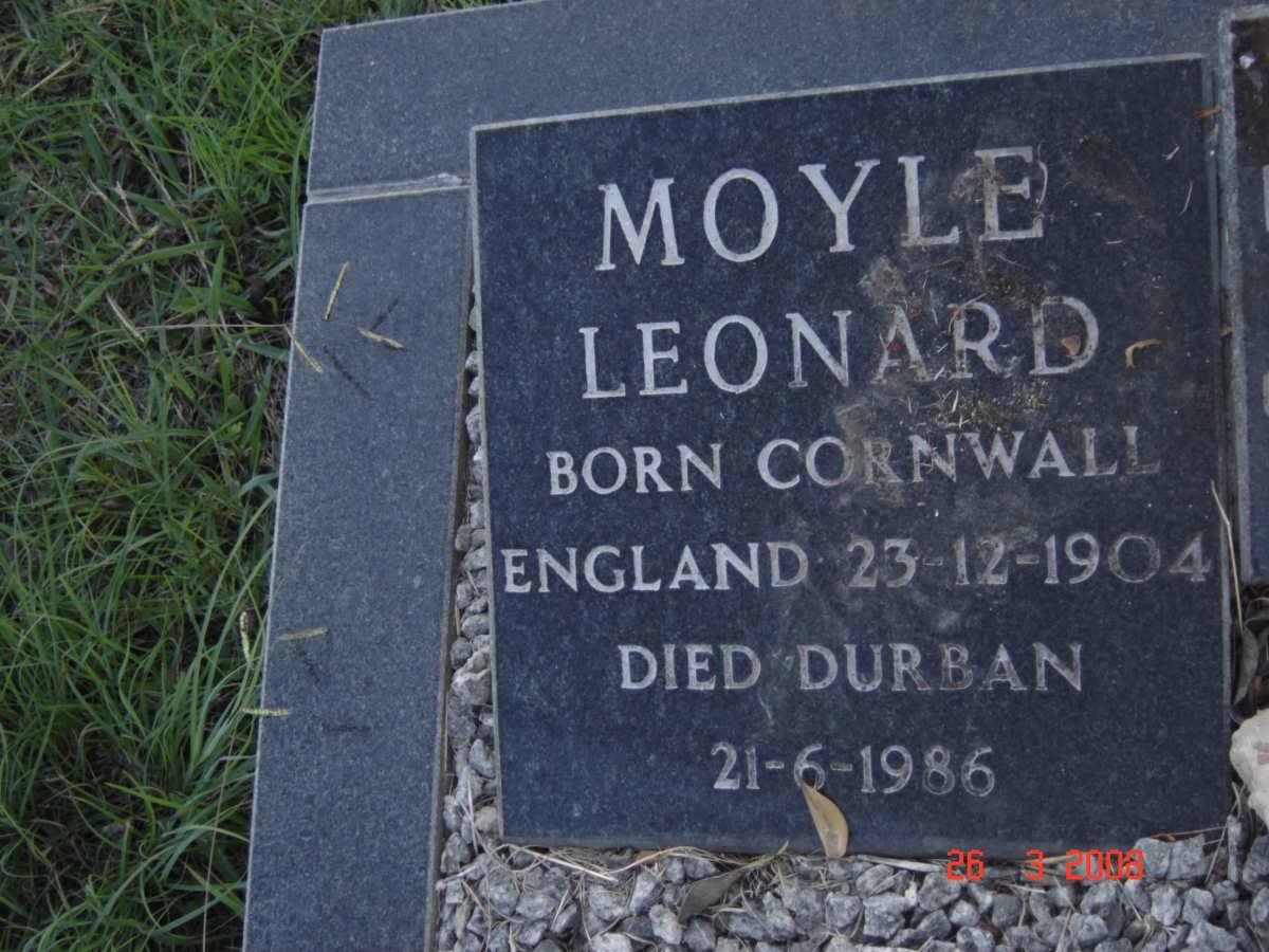 MOYLE Leonard 1904-1986