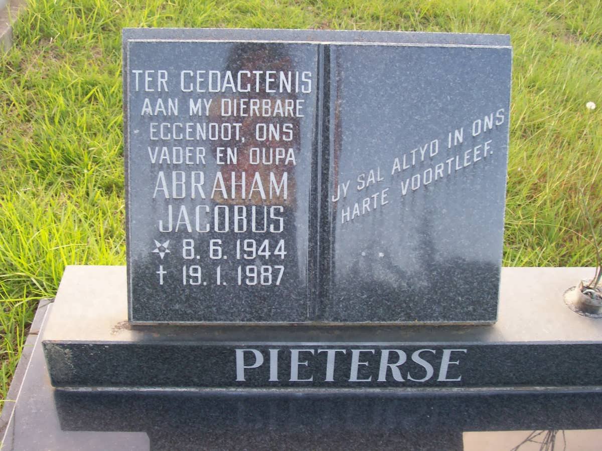 PIETERSE Abraham Jacobus 1944-1987