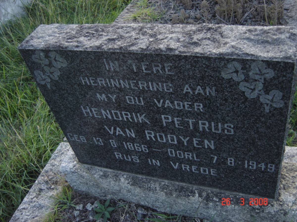 ROOYEN Hendrik Petrus, van 1866-1949