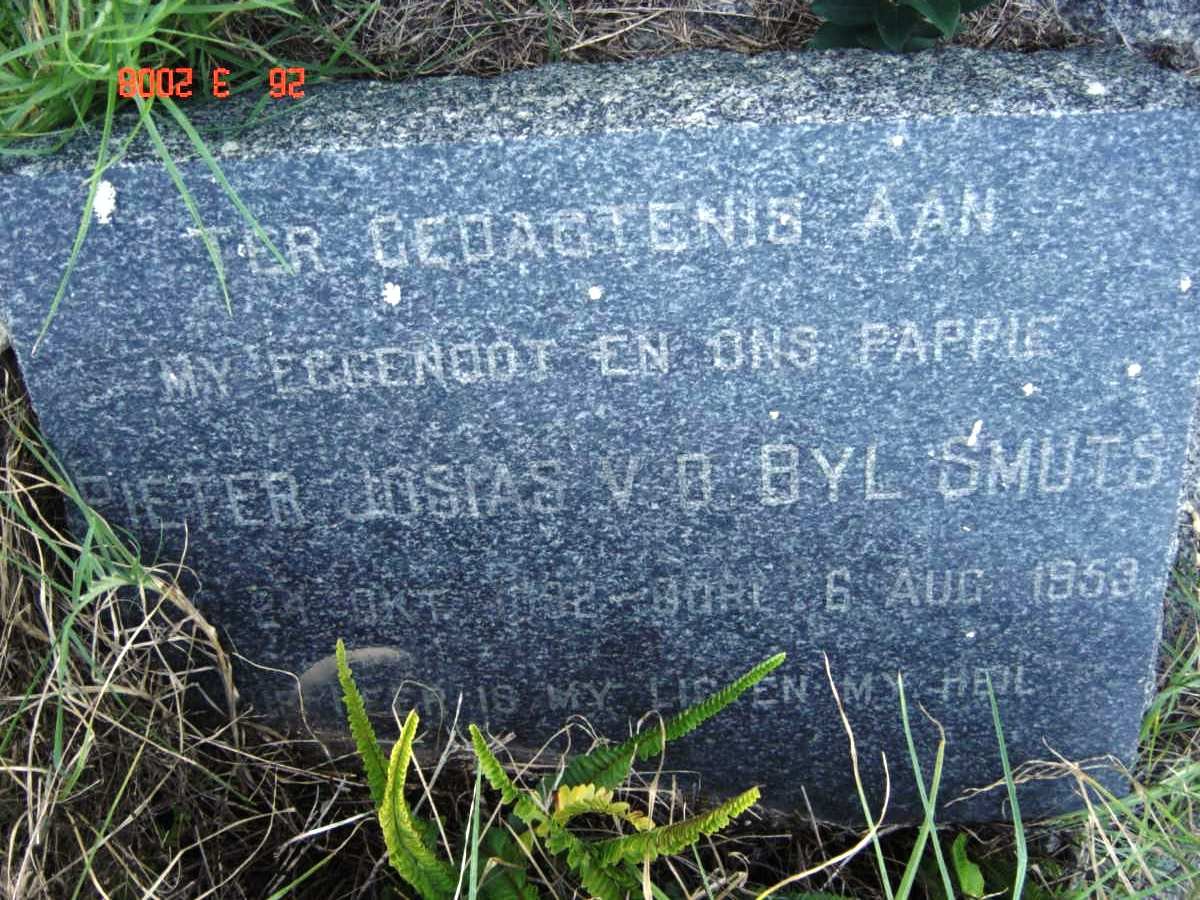 SMUTS Pieter Josias van der Byl 1882-1953