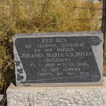 HOVEN Johanna Maria, v.d. nee ROSSOUW 1895-1955