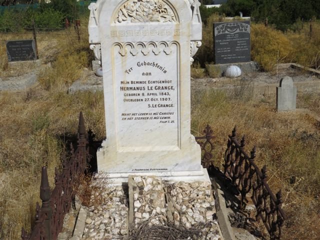GRANGE Hermanus, le 1843-1907
