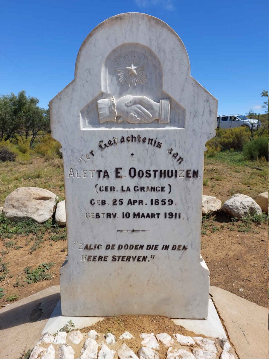 OOSTHUIZEN Aletta E. nee LA GRANGE 1859-1911