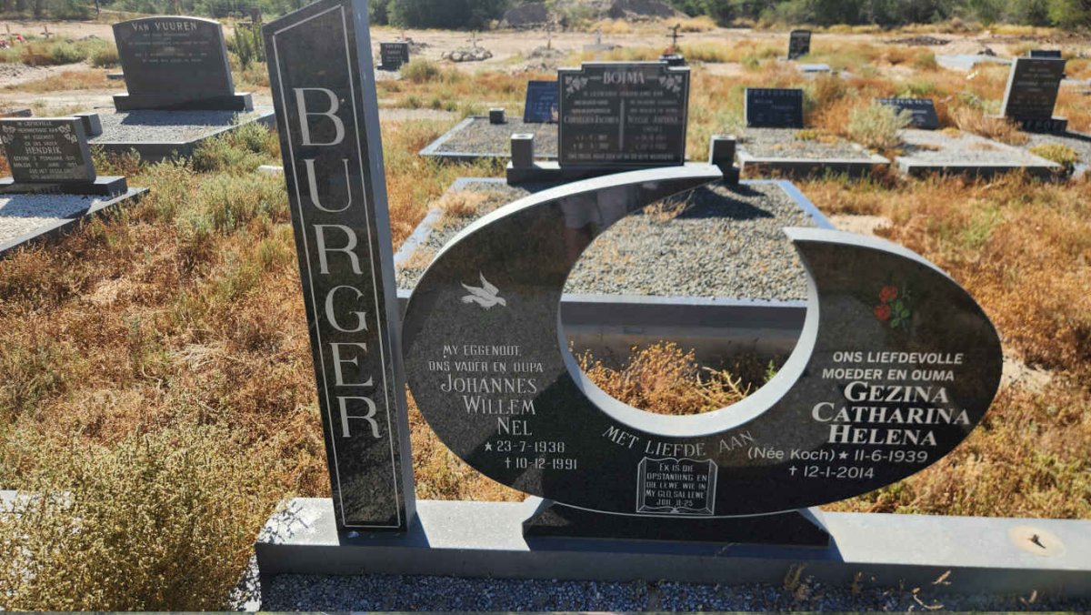 BURGER Johannes Willem Nel 1938-1991 & Gezina Catharina Helena KOCH 1939-2014