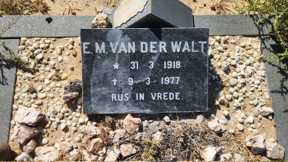 WALT E. M., van der 1918-1977
