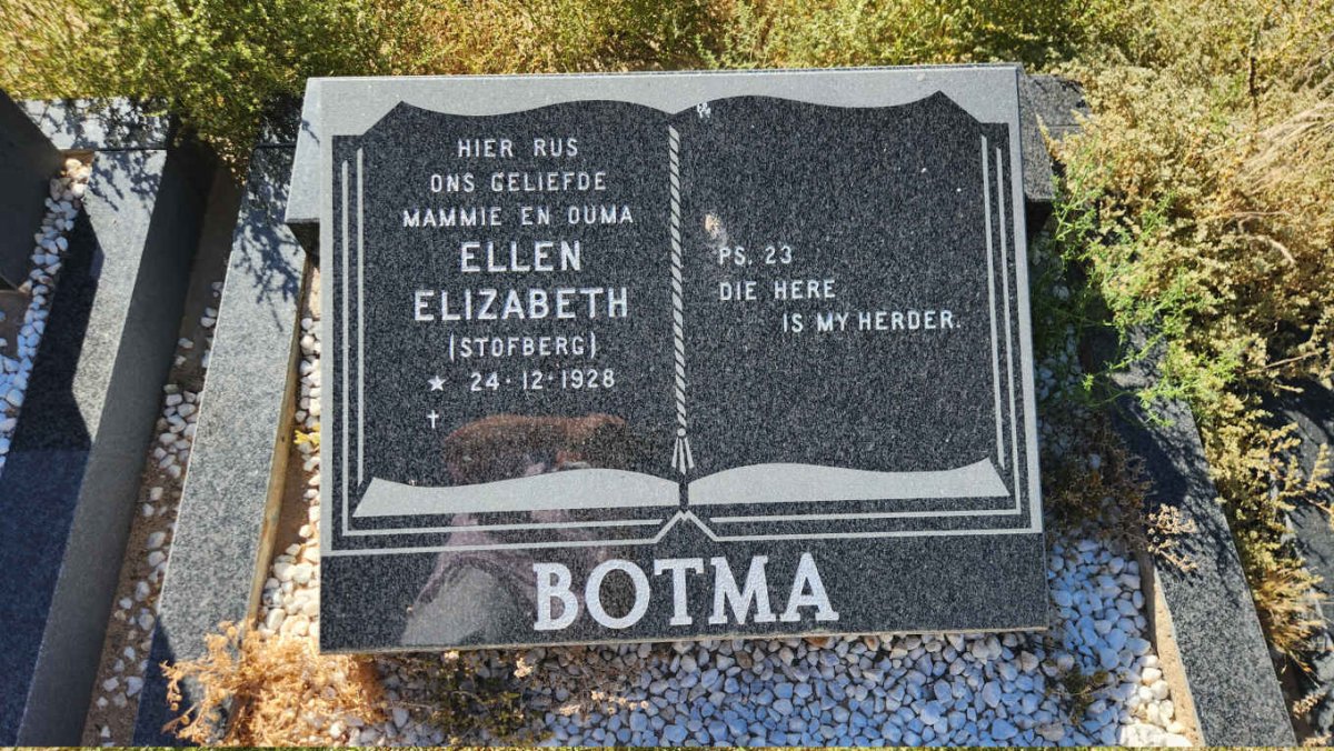 BOTMA Ellen Elizabeth nee STOFBERG 1928-