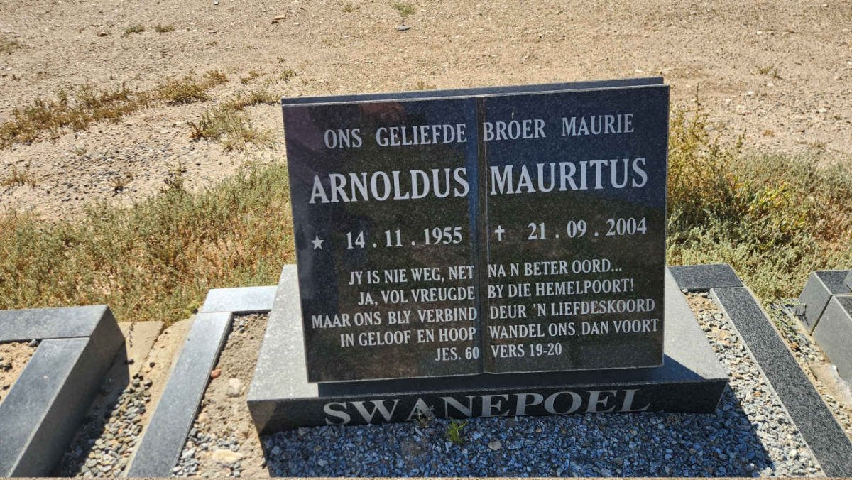 SWANEPOEL Arnoldus Mauritus 1955-2004