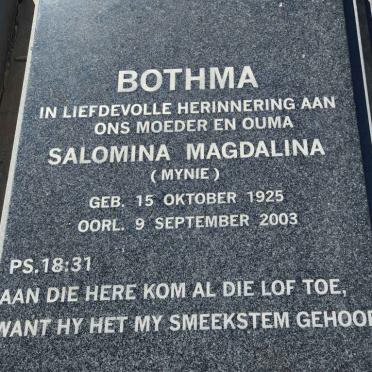 BOTHMA Salomina Magdalina 1925-2003