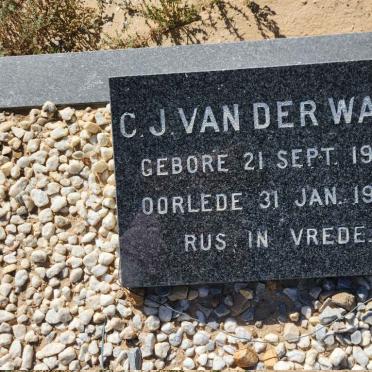 WALT C. J., van der 1908-1985