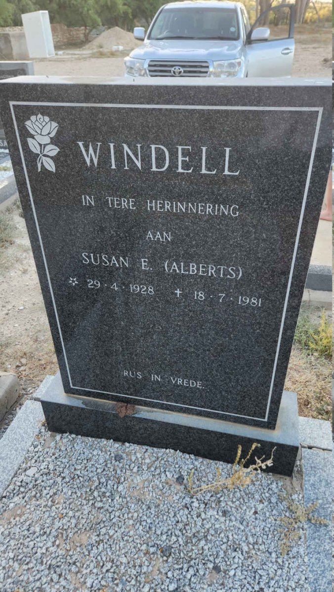WINDELL Susan E. nee ALBERTS 1928-1981