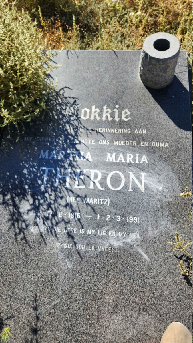 THERON Martha Maria nee MARITZ 1916-1991