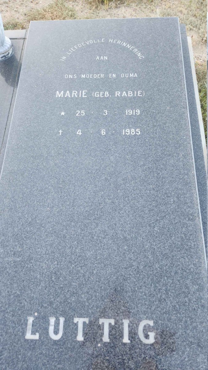 LUTTIG Marie nee RABIE 1919-1985