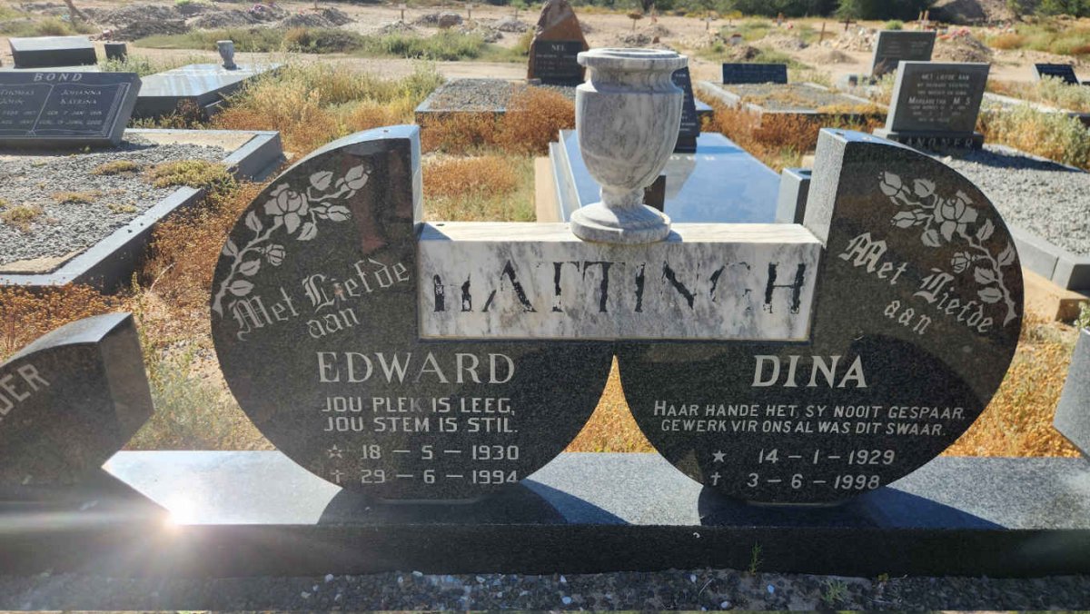HATTINGH Edward 1930-1994 & Dina 1929-1998