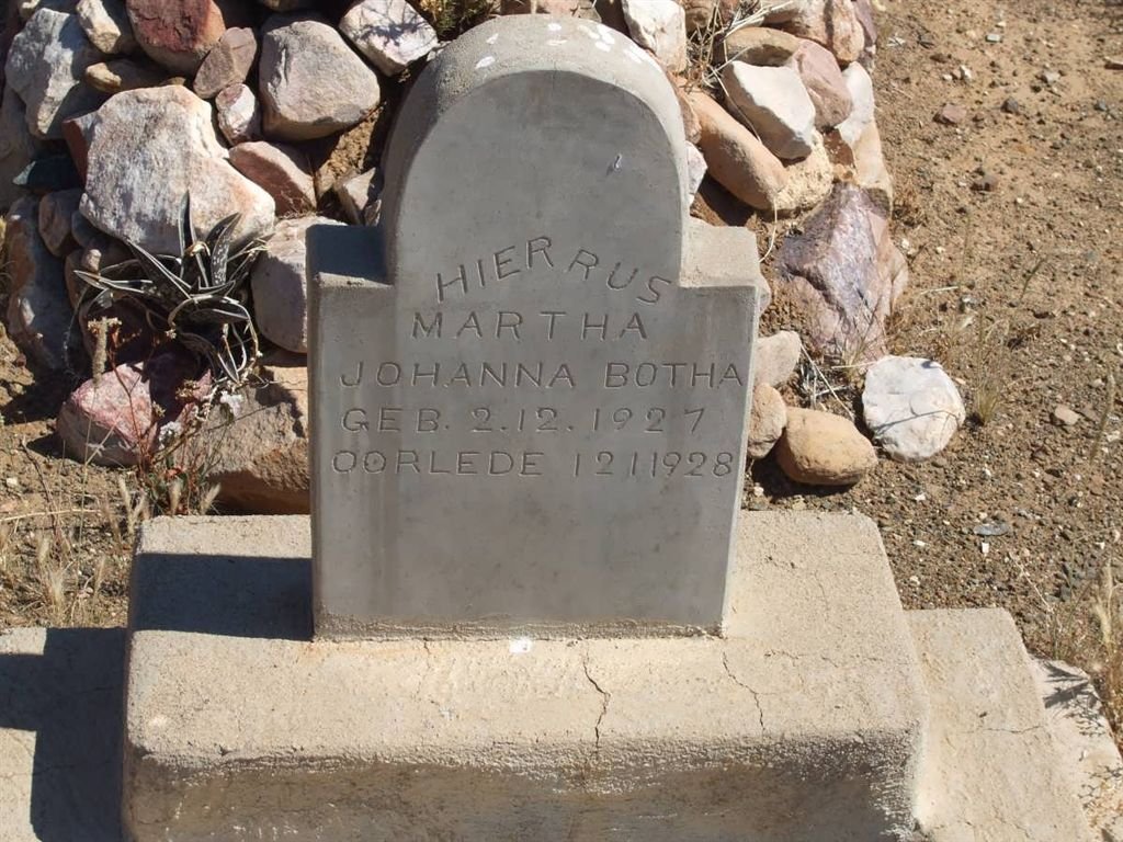 BOTHA Martha Johanna Botha 1927-1928