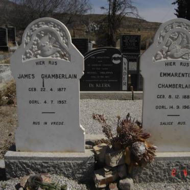 CHAMBERLAIN James 1877-1957 &amp; Emmarentia 1888-1968