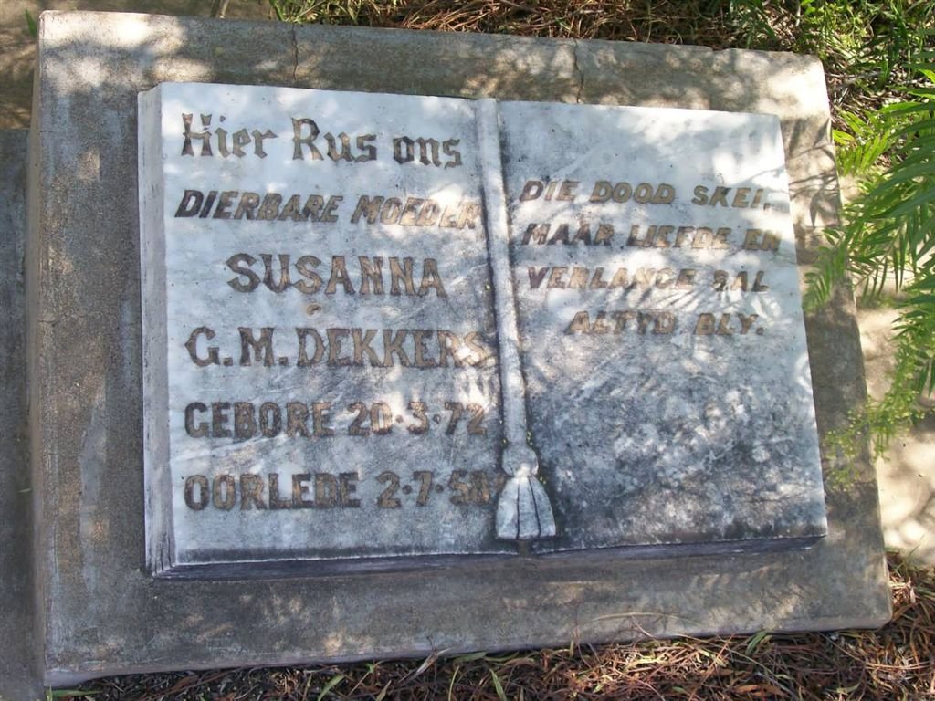 DEKKERS Susanna G.M. 1872-1958