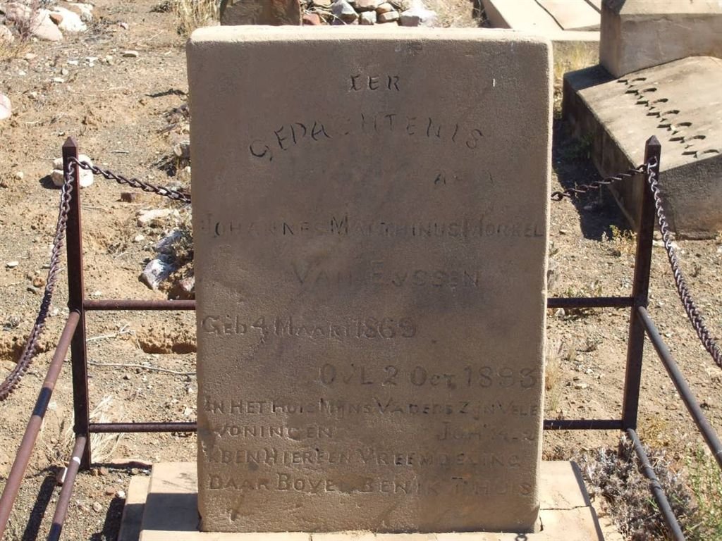 EYSSEN Johannes Marthinus Morkel, van 1869-1893