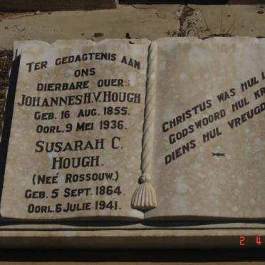HOUGH Johannes H.V. 1855-1936 &amp; Susarah C. ROSSOUW 1864-1941