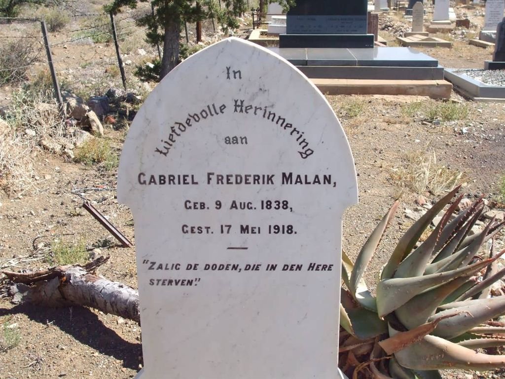 MALAN Gabriel Frederik 1838-1918