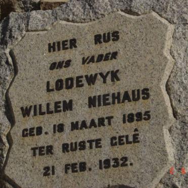 NIEHAUS Lodewyk Willem 1895-1932
