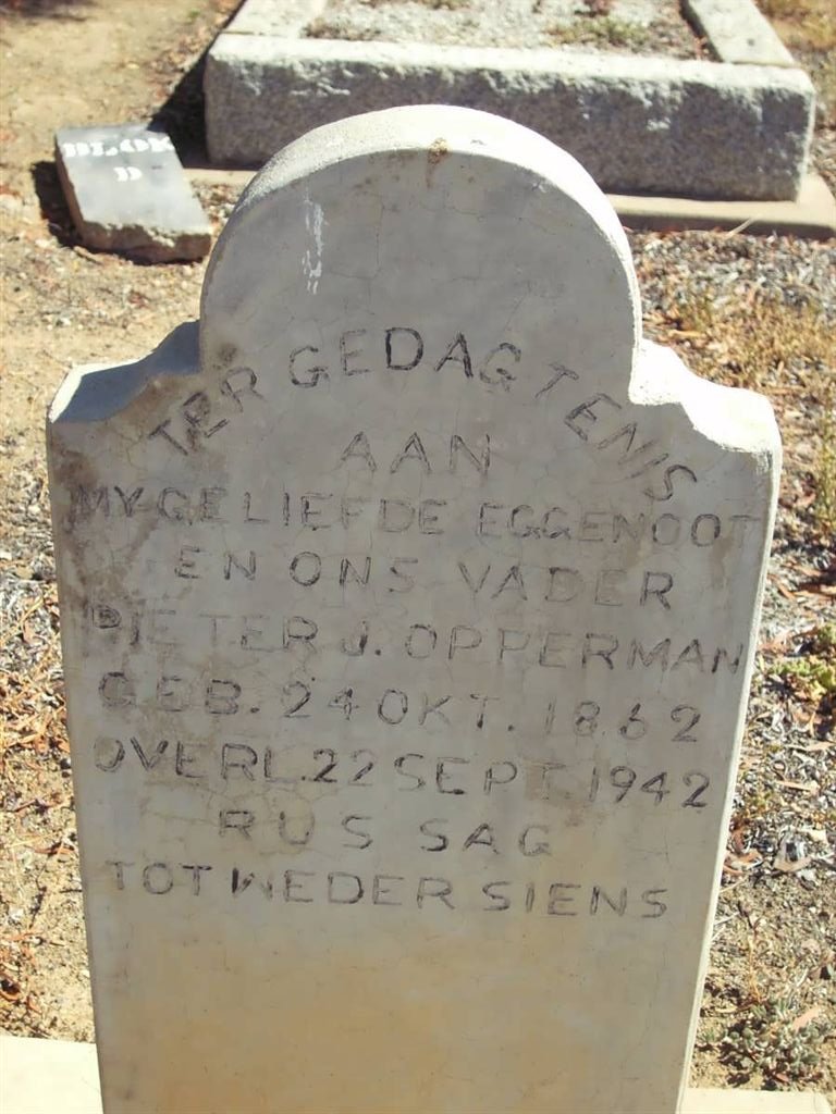 OPPERMAN Pieter J. 1862-1942