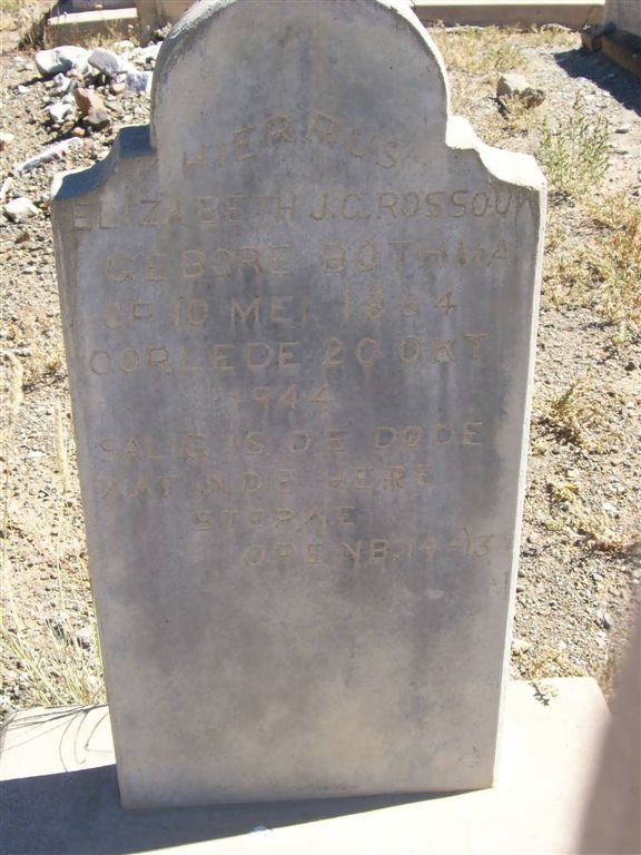 ROSSOUW Elizabeth J.C. nee BOTHMA 1864-1944