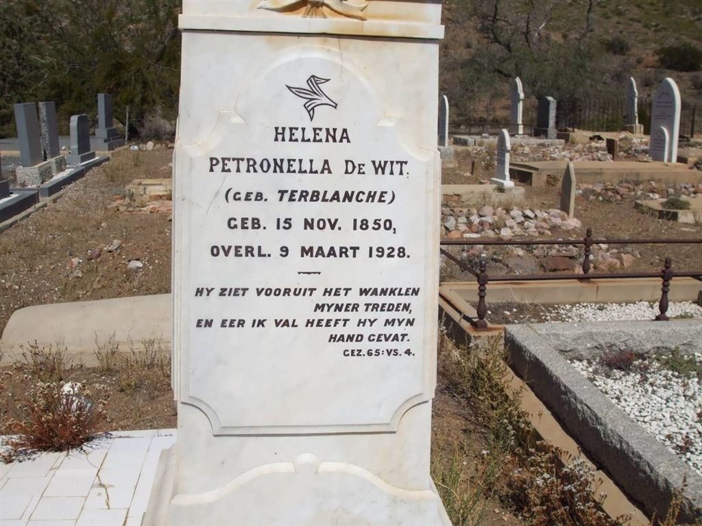 WIT Helena Petronella, de nee TERBLANCHE 1850-1928