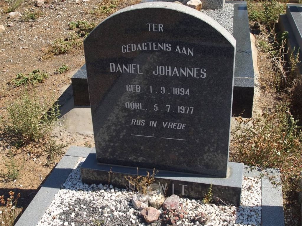 WIT Daniel Johannes, de 1894-1977