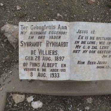 VILLIERS Sybrandt Rynhardt, de 1897-1933