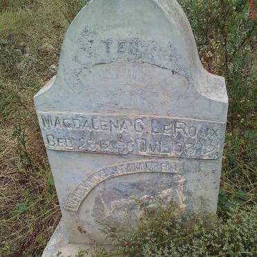 ROUX Magdalena G., le 1896-1912