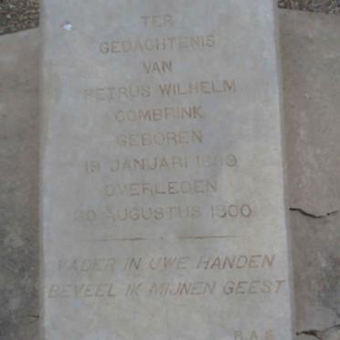 COMBRINK Petrus Wilhelm 1830-1900