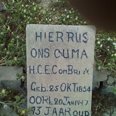 COMBRINK H.C.E. 1854-1947
