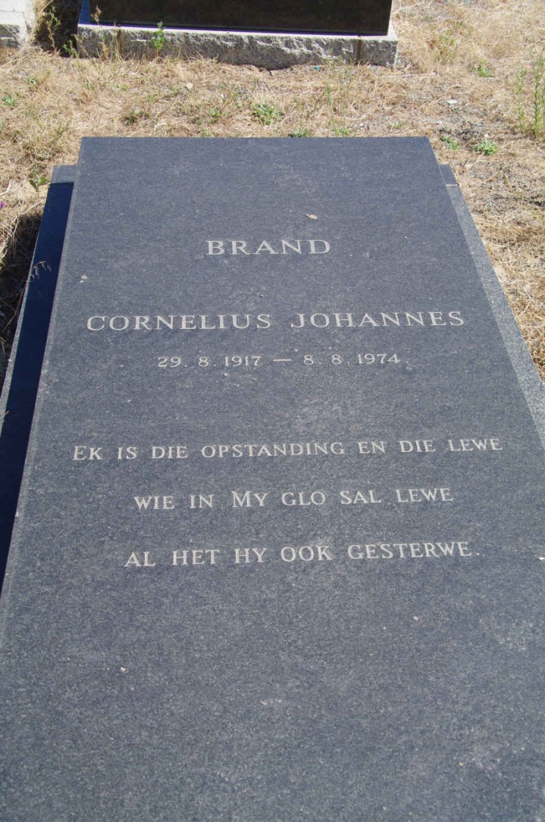 BRAND Cornelius Johannes 1917-1974