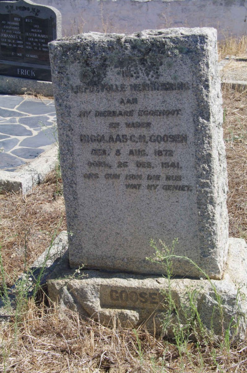 GOOSEN Nicolaas C.M. 1872-1941