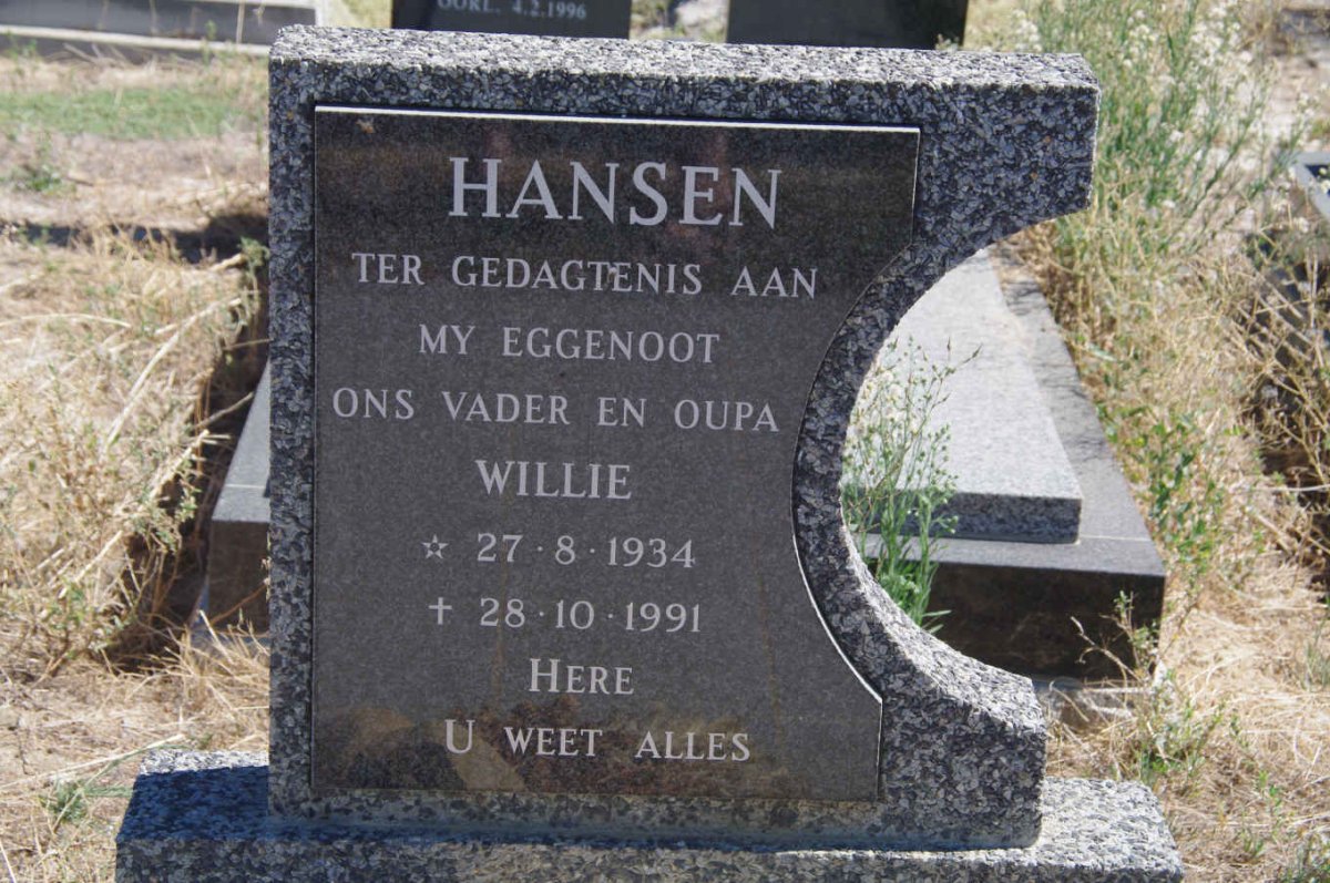 HANSEN Willie 1934-1991